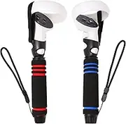 VR Beat Saber Handles,Upgraded VR Dual Handles Extension Grips and Long Stick Handle for Meta/Oculus Quest 2 Controller Playing BeatSaber Games and VR Game