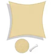 12x12Ft 97% UV Block Square Sun Shade Sail Canopy Patio Pool Desk Beige