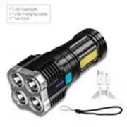 High Power Led Flashlights Camping Torch Side Light Rechargeable Portable Lanter