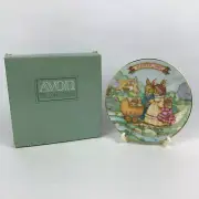 AVON Plate Springtime Stroll 1991 Easter Collectibles 5" Porcelain 22K Gold Rim