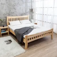 在飛比找momo購物網優惠-【BODEN】森林家具 里約5尺雙人實木床架(不含床墊)
