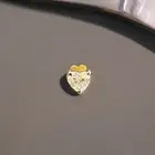Beautiful 0.10 Cts Heart Shaped Natural Diamond Nose Stud Stamped 18K...