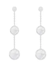 Splendid Pearls Pearl CZ Dangle Earrings