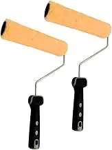[2PK] Handy Hardware Microfibre Paint Roller & Handle Lightweight 22cm Roller