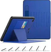 SEYMAC stock Case for iPad 9th/8th/7th Generation 10.2'', Magnetic Auto Sleep&Wake Shockproof Case with Multi-Angles Stand, Pen Holder, Card Slot for iPad 10.2 Inch 2021/2020/2019 (Blue)