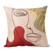 Sofa Cushion Cover Comfortable Touch Protective Back Cushion with Geometric