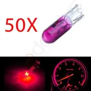 50x Purple T5 73 74 Halogen Bulb Instrument Cluster Mini-Wedge Light For Ford