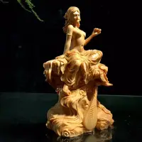 在飛比找Yahoo!奇摩拍賣優惠-弁財天女 辯才天女 吉祥天女 家居裝飾木雕擺件 工藝品 7.