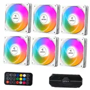 120mm White Computer Case Fan,Motherboard Sync Fan,High Airflow,Speed WHITE