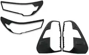 Black Front Rear Tail Light Lamp Cover for Toyota Hilux Mk3 2020 2021 2022 SR5 A