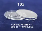 10 GENUINE Airtite 16mm Direct Fit Coin Capsules for 1/20oz Silver Maple Leaf