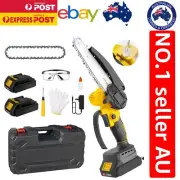 Effortless 6-Inch Cordless Chainsaw - Lightweight & Battery-Powered with Safe...
