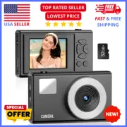 4K Vlogging Camera, 48MP Autofocus - Portable Digital Camera,16X Zoom,Anti-Shake