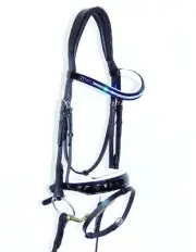 FSS FREEWAY Anatomic MONOCROWN Bridle Chrome Ombre Crystal Curve BLING Cut Away