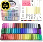 Polymer Clay, 57 Colors Oven Bake Modeling Clay Kit with 19 Clay Tools