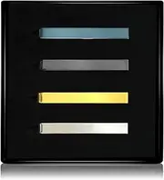 [Roctee] 4pcs Skinny Tie Clips for Men 1.69 Inch, Black Blue Gold Silver Tie Clip Tie Bar Tie Bars Pins Clasps Set for Regular Ties Skinny Ties with Box, 1.69in, Non-Precious Metal, No Gemstone