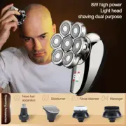 7D Cordless Shaver Hair Trimmer Men’s 5-in-1 Electric Head Shaver Razor Men Wet