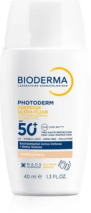 Bioderma Photoderm XDefense Tinted Sunscreen with a tinted finish and light texture. SPF 50+ color 01 Very Light 40 ml