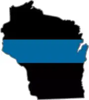 5" WI Wisconsin State Thin Blue Line Police Sheriff Sticker Law Enforcement