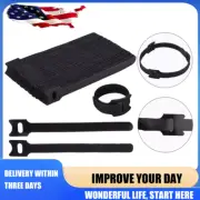100PCS Black Cable Straps - Reusable Hook Loop Wire Ties for Cord Organization