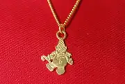 SOLID STERLING SILVER/VERMEIL CHRISTMAS MR. BINGLE CHARM ON 18” GF CHAIN NWT