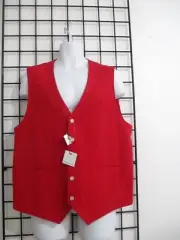 "NEW" PAULO SOLARI SIZE XL== RED SUIT COAT VEST