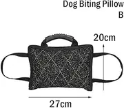 Dog Biting Pillow Tug Stick Hemp Training Chewing Durable Linen Molar Clean Teeth Interactive Toys Outdoor 2 Rope Pets Supplies cleaning expends energy grinding teeth (Color : B)