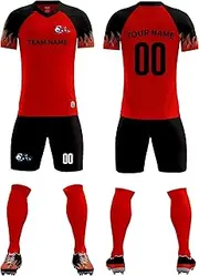 [TOMIYO] Customized Soccer Jersey with Your Name and Number Personalized Soccer Jerseys for Men Boys Kids Aldult Uniform Set