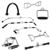 Gym Attachment LAT Pull Down Accessory Cable Pulley Tricep Rope Handle Cable