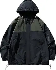 [JEShifangjiusu] Men'S Windbreaker Jacket Hooded Lightweight Water-Resistant Waterproof Coat Winter Hiking Outdoor Jackets