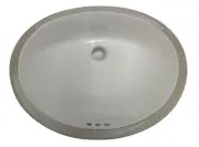Proflo PF1512UWH Undermount Oval Bathroom Sink in White Finish
