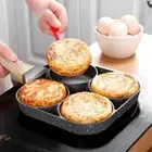 Four Holes Frying Pot Pan Thickened Omelet Pan Non-Stick Egg Pancake Maker