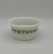 Vintage Pyrex Butterfly Gold On WhiteMargarine Tubs(2)#75- No Lid EUC