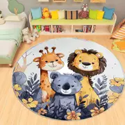 Ultra Soft Kids Tiger Giraffe Koala Plush Mat