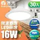 【舞光】LED 微波感應崁燈 16W 15CM 全電壓 快速安裝 散熱佳-30入組(白光/自然光/黃光)