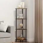 Corner Shelf, Bookcase for Small Spaces, Corner Display Shelf, Plant 4 Tier
