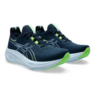 【asics 亞瑟士】GEL-NIMBUS 26 4E 男款 寬楦 慢跑鞋(1011B796-400 藍綠 緩衝 避震 亞瑟膠)