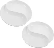 2pcs Ink Grinding Disc Color Palette Dish Ink Palette Calligraphy Ink Plate Chinese Ink Painting Plate White