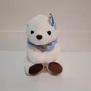 New ~8 White Polar Bear With Scarf