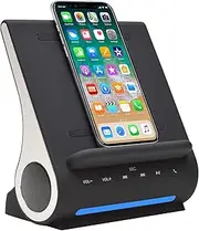 Azpen Dockall D108 Wireless Charger, Bluetooth Premium Speakers, Docking Station with Built in Mic Handsfree Call, 3 in 1 Station for iPhone and Samsung Phone