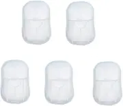 Happyyami 5 Boxes of Hand Washing Soap Paper Portable Travel Soaps for Bath Face Hands Perfect for Outdoor Activities Camping Hiking BBQ Office