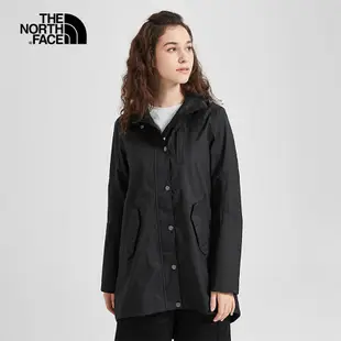 【The North Face 美國】女 防水外套 黑 3VU4JK3 防水夾克 短大衣 北臉外套