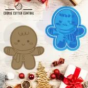 Boy Gingerbread Cookie Cutter and Embosser - 7.5cm x 6.9cm