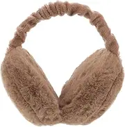 [Ipetboom] Cute Hamburger Folding Earmuffs for Women Furry Ear Covers Stylish Winter Accessory for Cycling and Skiing Portable and Warm Ear Protection