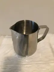 Stainless Steel Milk Pitcher 200ml/6.8oz Frothing Cup Espresso Coffee Measuremnt