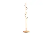 MIUZ Solid Beechwood Hat Coat Clothes Rack Stand