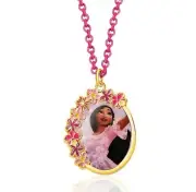 Disney Girl's Encanto Isabela Flower Fashion Pendant Necklace, 16" NWT