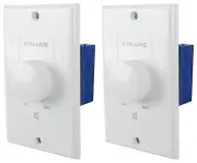 2 Rockville VOL70200 White 200w 70v Wall Volume Controls Zone Controller Boxes