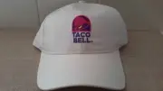 Taco Bell Fast Food Restaurant White Baseball Employee Cap Hat OSFM NWT