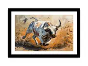 Bull Framed print Art Poster